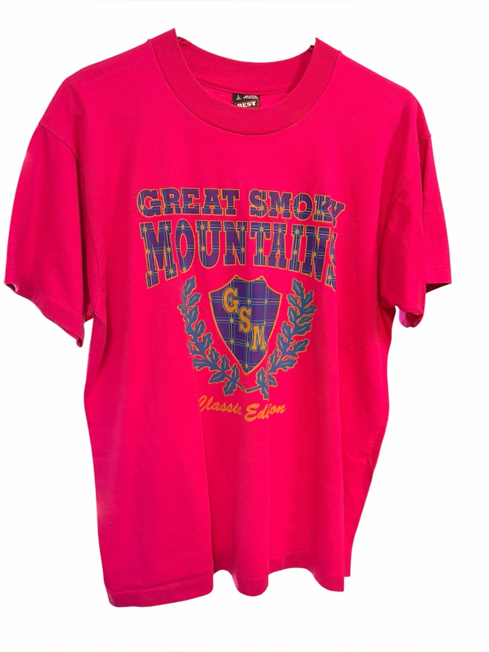 Vintage Great Smoky Mountains Hot Pink Graphic Tee